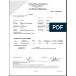 Red Lion CALCERT0 Calibration Certificate