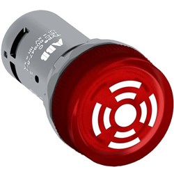 ABB CB1-612R Buzzer Illuminated 110-130VAC/DC Red Pulsating Output 15mA 60mcd