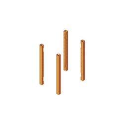 Elsteel CB10261A Corner Bar 1000mmL Mild Steel RAL2000 Orange For Techno Modular Switchboards