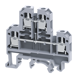 Connectwell CDL4U(E)D2 Double Level Terminal Block Double Level Plus Earthing Polyamide 0.2-4sq-mm 500VAC/DC 32A Grey
