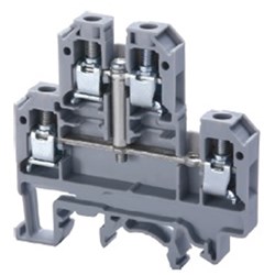 Connectwell CDL4UN(I.S) Double Level Terminal Block Screw Clamp Terminal Double Level Plus 0.2-4sq-mm 800V 32A Grey
