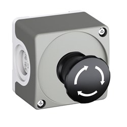 ABB CEP1-1001 Compact Enclosure Twist Release Machine Stop Dark Grey/Light Grey 1NC 1NO