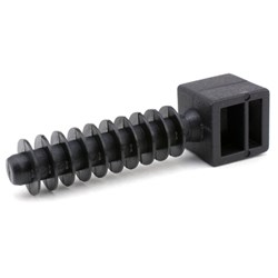 CABLE TIE WALL PLUG 6mm BLACK PACK QTY 100