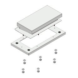 Elsteel CHAB15130 Chimney 400W 200mmL RAL7032 Grey IP54 For Techno Modular Switchboards