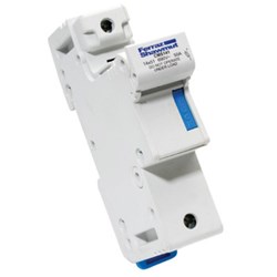 Mersen CMS141M Compact Fuse Holder 50A 1-P 690VAC/DC DIN Rail Mount 25sq-mm Cable Entry 14mm Dia x 51mm L Fuse