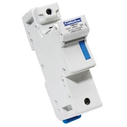 Mersen CMS141S Compact Fuse Holder 50A 1-P 690VAC/DC DIN Rail Mount 25sq-mm Cable Entry 14mm Dia x 51mm L Fuse