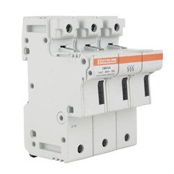 Mersen CMS143 Compact Fuse Holder 50A 3-P 690VAC/DC DIN Rail Mount 14mm Dia x 51mm L Fuse