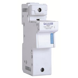 Mersen CMS221SM Compact Fuse Holder 125A 1-P 690VAC/DC DIN Rail Mount 35sq-mm Cable Entry 22mm Dia x 57mm L Fuse