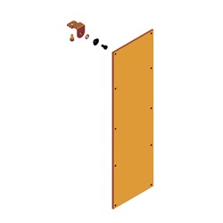 Elsteel COV11261A Enclosure Cover 400W 400H 1.5mm Thick Mild Steel RAL2000 Orange