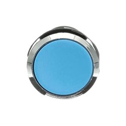 ABB CP1-30L-10 Compact Non-Illuminated Pushbutton Flush Momentary Blue Chrome Metal Bezel 1NO Screw