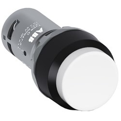 ABB CP3-10W-11 Compact Non-Illuminated Pushbutton Extended Momentary White 1NO+1NC Screw