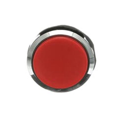 ABB CP3-30R-11 Compact Non-Illuminated Pushbutton Extended Momentary Chrome Metal Bezel Red 1NO+1NC Screw