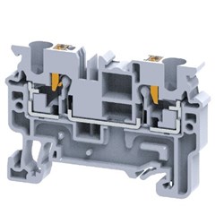 Connectwell CP4BU Feed Through Push-In Block Spring Clamp Push-In Feed Through 0.2-4sq-mm 1000V 32A Blue