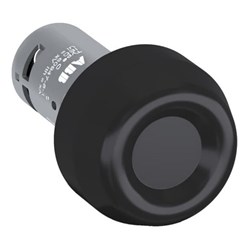 ABB CP6-10B-02 Compact Non-Illuminated Heavy Duty Pushbutton Momentary Black Silicone Rubber Cap 2NC Screw