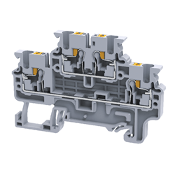 Connectwell CPDL2.5 Terminal Block Spring Clamp Terminal Polyamide 0.2-1.5sq-mm 600V 20A Grey