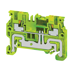 Connectwell CPG1.5 Earthing Push-In Terminal Block Spring Clamp Terminal Polyamide 0.2-1.5sq-mm 800V 15A Green Yellow