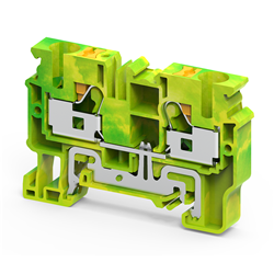 Connectwell CPG6/10 Ground/Earth Push-In Compact Terminal Block Spring Clamp Terminal Polyamide 0.2-10sq-mm Green Yellow