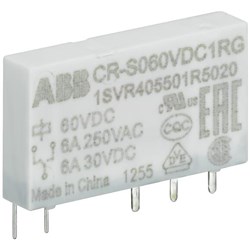 ABB CR-S060VDC1RG Interface Relay 5mm W 60VDC 6A CR-S