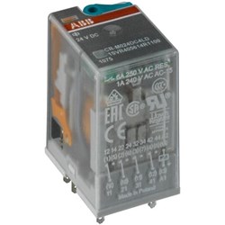 ABB CRM024DC4 Pluggable Interface Relay 21.2mm W Flat Plug-In Connector Terminal 24VDC 6A