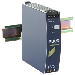 Puls CS5.243 Power Supply 1PH 100-120VAC 24VDC 5A 120 Watt 13.5 Watt DIN Rail Mount Screw Terminal IP20