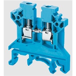 Connectwell CTS2.5UNBU Terminal Block Screw Clamp Terminal Feed Through Polyamide 0.2-2.5sq-mm 1000V 24A Blue