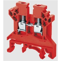 Connectwell CTS2.5UNR Terminal Block Screw Clamp Terminal Feed Through Polyamide 0.2-2.5sq-mm 1000V 24A Red
