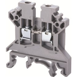 Connectwell CTS4UN Standard Feed Through Block Screw Clamp Feed Through 0.2-4sq-mm 1000V 32A Grey