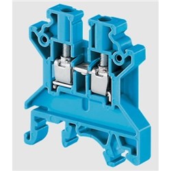 Connectwell CTS4UNBU Standard Feed Through Block Screw Clamp Feed Through 0.2-4sq-mm 1000V 32A Blue