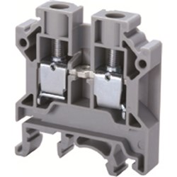 Connectwell CTS6U Feed Through Terminal Block Screw Clamp Terminal 0.5-6sq-mm 1000V 41A Grey
