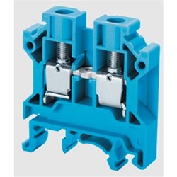 Connectwell CTS6UBU Feed Through Terminal Block Screw Clamp Terminal Feed Through Polyamide 0.5-6sq-mm 1000V 41A Blue