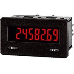 Red Lion CUB5B000 Miniature Electronic Dual Counter and Rate Indicator 10-28VDC 8 Digit LCD, LED Backlight Display