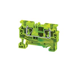 Connectwell CXG4 Earthing Spring Clamp Block Spring Clamp 0.2-4sq-mm Green Yellow