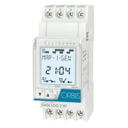 Orbis DATA-LOG-2-BT Digital Timer Switch 2CO 230VAC 16A
