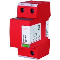 DEHN DBM1320 Lightning Current Arrester 25kA 1 PH 277V 35mm DIN Rail 36mm W 73mm D 90mm H Thermoplastic IP20