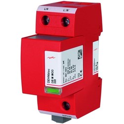 DEHN DBM1320FM Lightning Current Arrester 25kA 1 PH 277V 35mm DIN Rail 36mm W 73mm D 90mm H Thermoplastic IP20