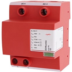 DEHN DCBYPV1500 Combined Arrester 40kA 35mm DIN Rail Mount 72mm W 73mm D 90mm H Thermoplastic IP20