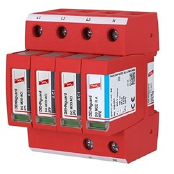 DEHN DGMTTACI275FM Surge Arrester With ACI Technology 4-P 20kA 80kA 230/400V 35mm DIN Rail IP20