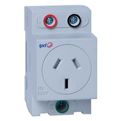 IPD DINGPO10B DIN Mount 10A 250VAC 3-Flat Pin 10