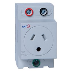 IPD DINGPO10R DIN Mount 10A 250VAC 2-Flat Pin