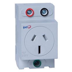 IPD DINGPO15 DIN Mount 15A 250VAC 3-Flat Pin