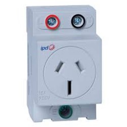 IPD DINGPO15B DIN Mount 15A 250VAC 3-Flat Pin 10