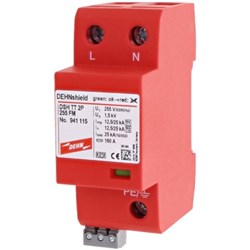 DEHN DSHTT2P255FM Combined Lightning Current and Surge Arrester 12.5kA 25kA 1 PH 12.5kA 25kA 255VAC IP20