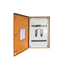IPD E43A12T250X Distribution Board With Auxiliary Rail 12-P IP43 RAL 2000 Orange Mild Steel LBS 250A