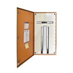 IPD E43A18T250 Distribution Board 18-P IP43 RAL 2000 Orange Mild Steel LBS 250A 800mm H x 600mm W x 200mm D