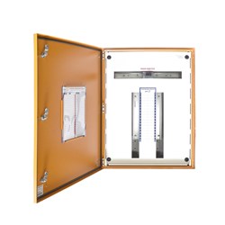 IPD E43A24CT125 Distribution Board 24-P IP43 RAL 2000 Orange Mild Steel LBS 125A 600mm H x 600mm W x 200mm D