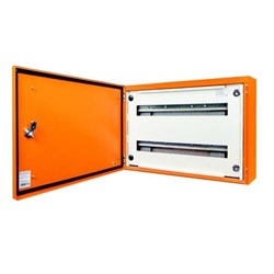 IPD E43ADIN2 Distribution Board 24-P IP43 RAL 2000 Orange Mild Steel 2 -Row 400mm H x 600mm W x 200mm D