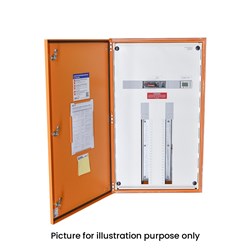 IPD E43AM72T250 Distribution Board 72-P IP43 RAL 2000 Orange Mild Steel LBS 250A 1 - m 1200mm H x 600mm W x 200mm D
