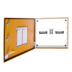 IPD E43AXT5400 Distribution Board IP43 RAL 2000 Orange Mild Steel MCCB 400A 600mm H x 600mm W x 200mm D