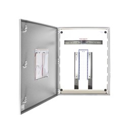 IPD E43L12CT125 Distribution Board 12-P IP43 RAL 7035 Grey Mild Steel LBS 125A 600mm H x 600mm W x 200mm D