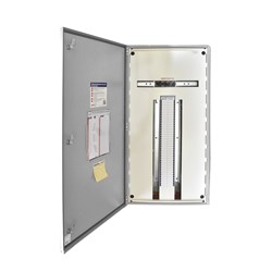 IPD E43L12T250 Distribution Board 12-P IP43 RAL 7035 Grey Mild Steel LBS 250A 600mm H x 600mm W x 200mm D